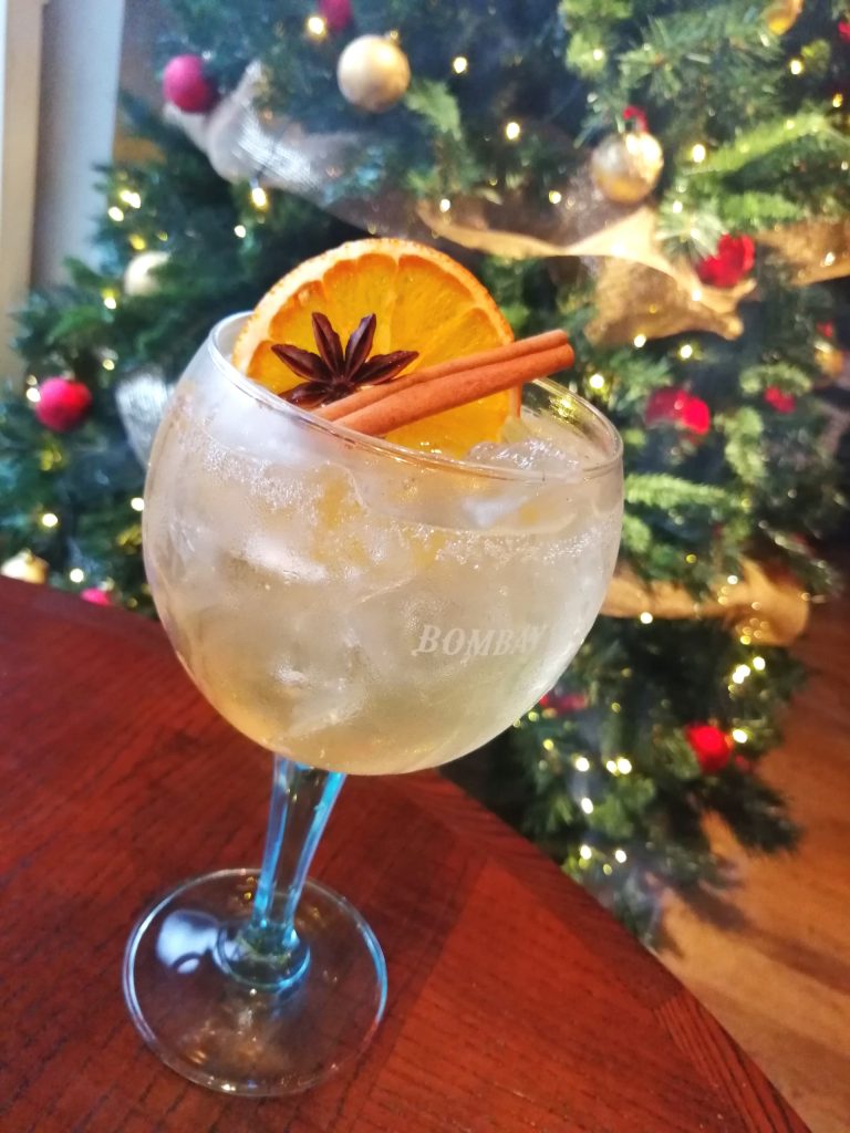 the Chequers Matching Green festive season winter gin and tonic