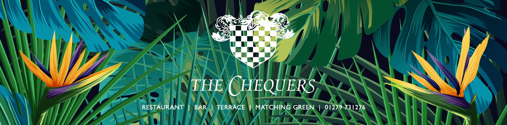 The Chequers Matching Green Restaurant bar terrace logo